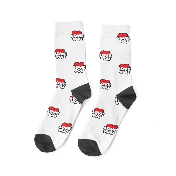 Paire de Chaussettes Personnalisées Blanc