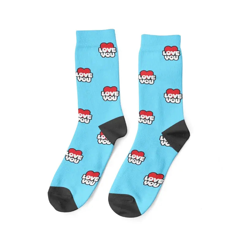 Paire de Chaussettes Personnalisées Bleu Ciel