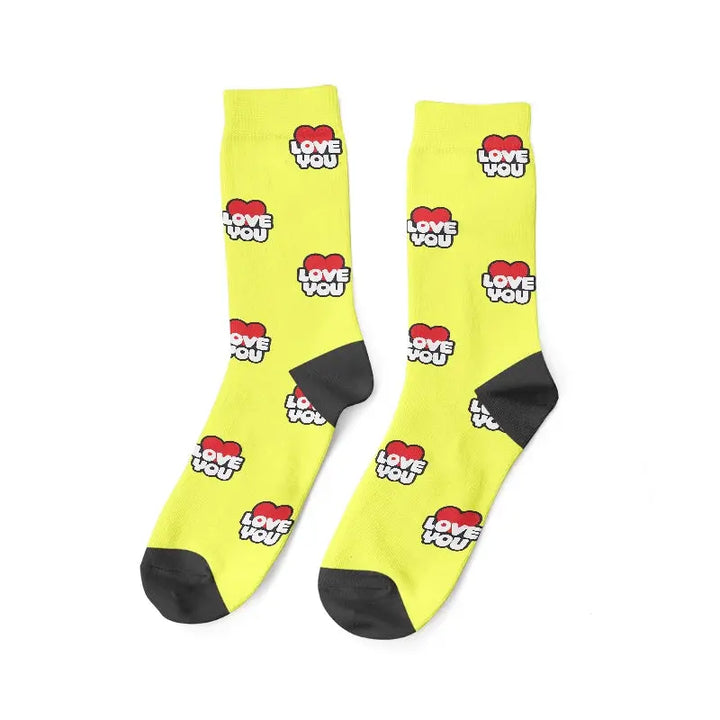Paire de Chaussettes Personnalisées Jaune