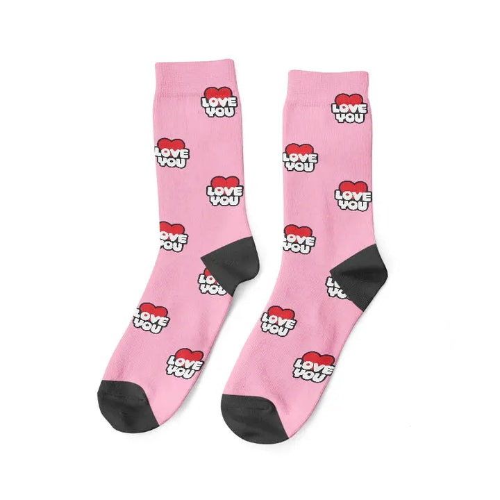 Paire de Chaussettes Personnalisées Rose