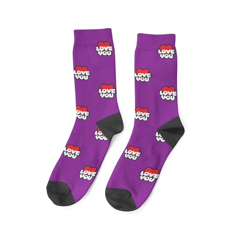 Paire de Chaussettes Personnalisées Violet