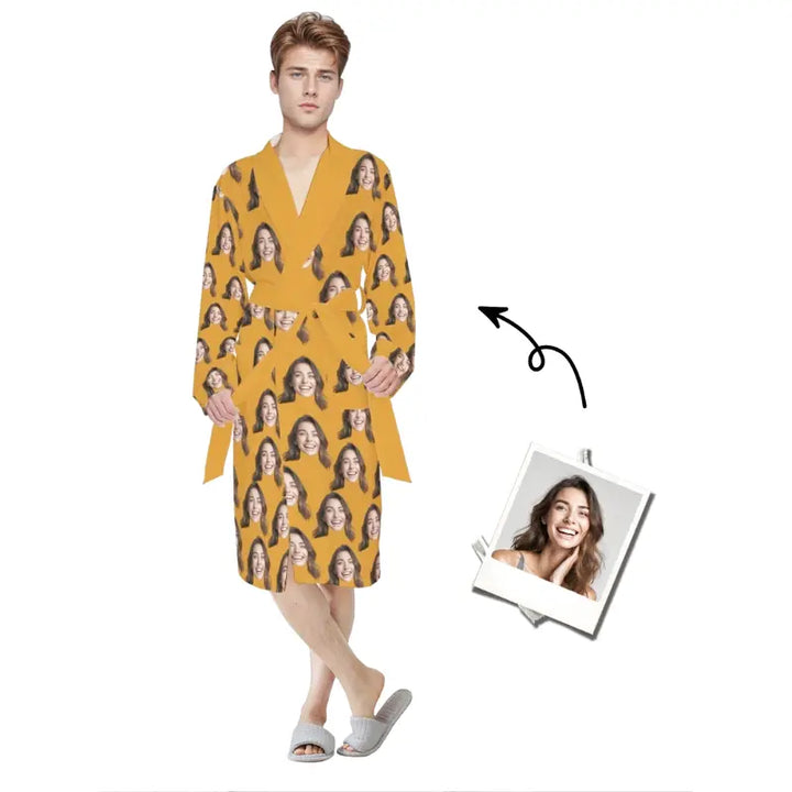 Peignoir de Bain Femme Personnalisé Jaune
