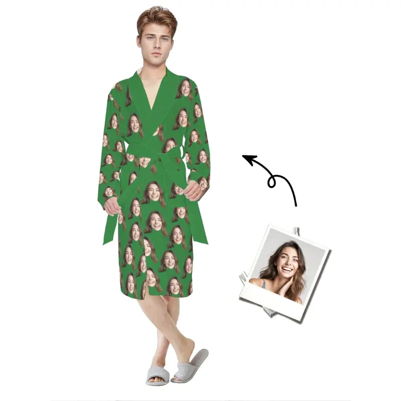 Peignoir de Bain Femme Personnalisé Vert