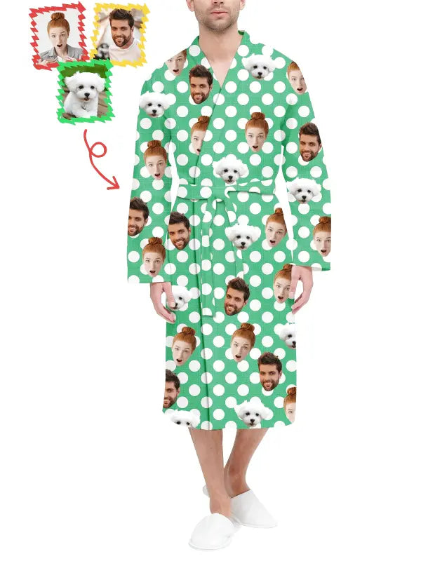 Peignoir Homme à Personnaliser Vert