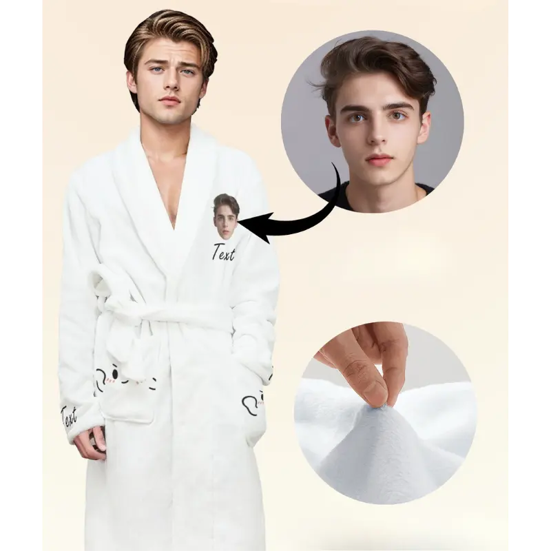 Peignoir Personnalisable Homme Blanc