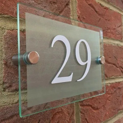 Plaque de Numéro de Maison - Blanc / 25x15cm