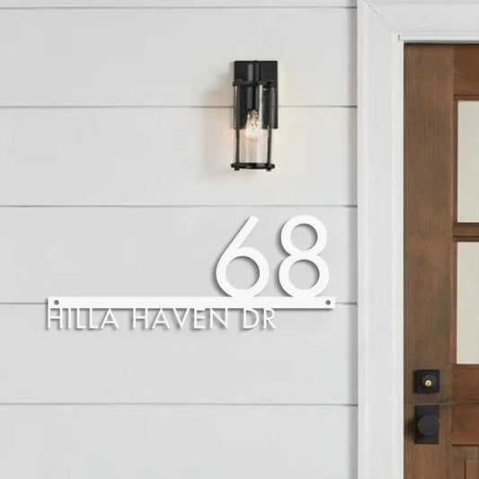 Numéros de maison modernes, alucobond et acrylique noir 2 verticaux Adresse  résidentielle contemporaine Plaque Numéro de porte -  France