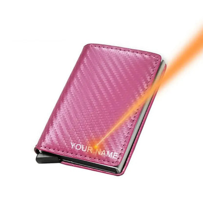 Porte Carte Homme Personnalisé - Rose