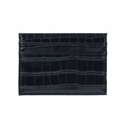 Porte Carte Personnalisé - Noir / Imitation Crocodile