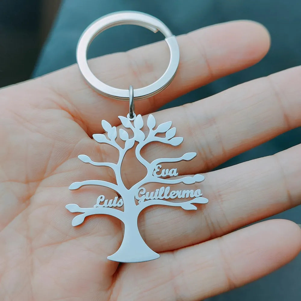 Porte Clé Arbre de Vie Argent