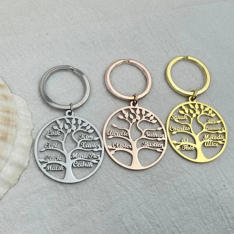 Porte Clé Arbre de Vie Personnalisé Sans chaîne