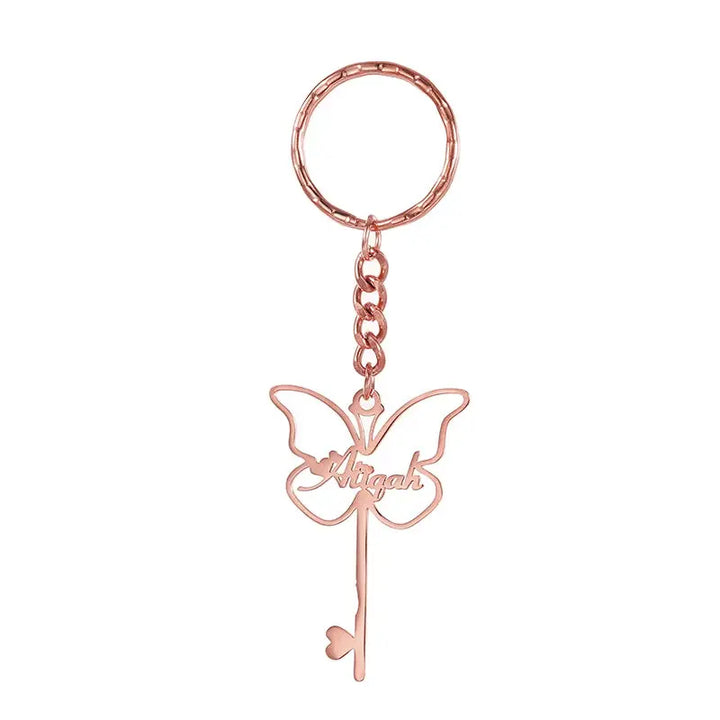 Porte Clé avec Prénom Or Rose