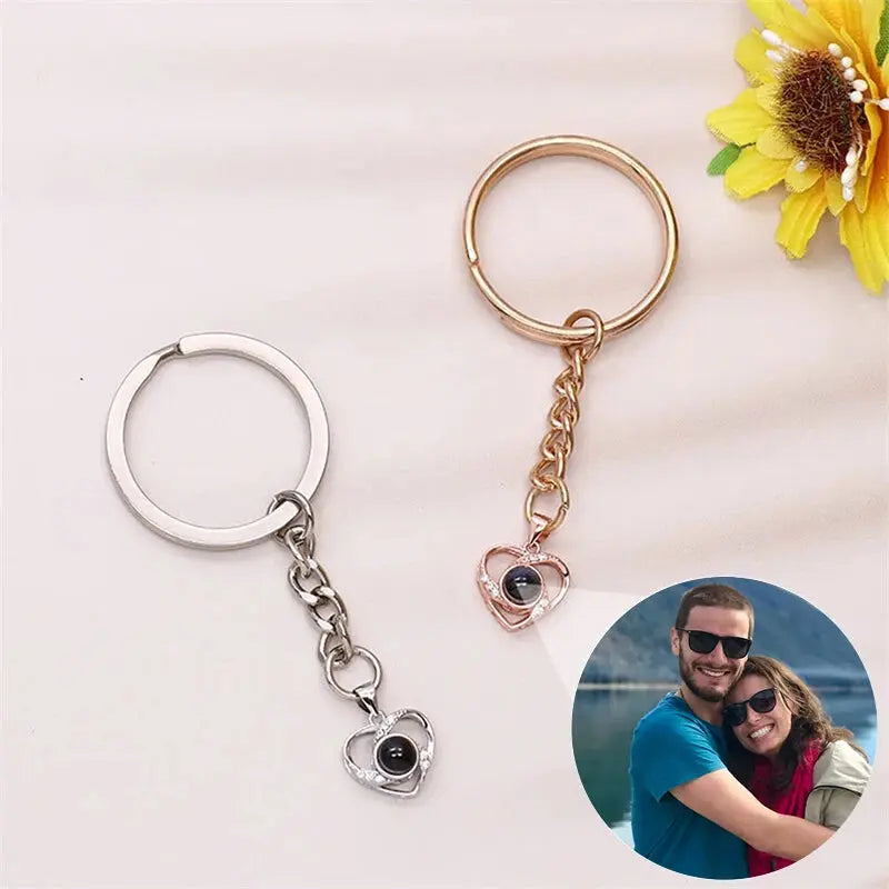 Porte Clé Coeur Personnalisé Or Rose