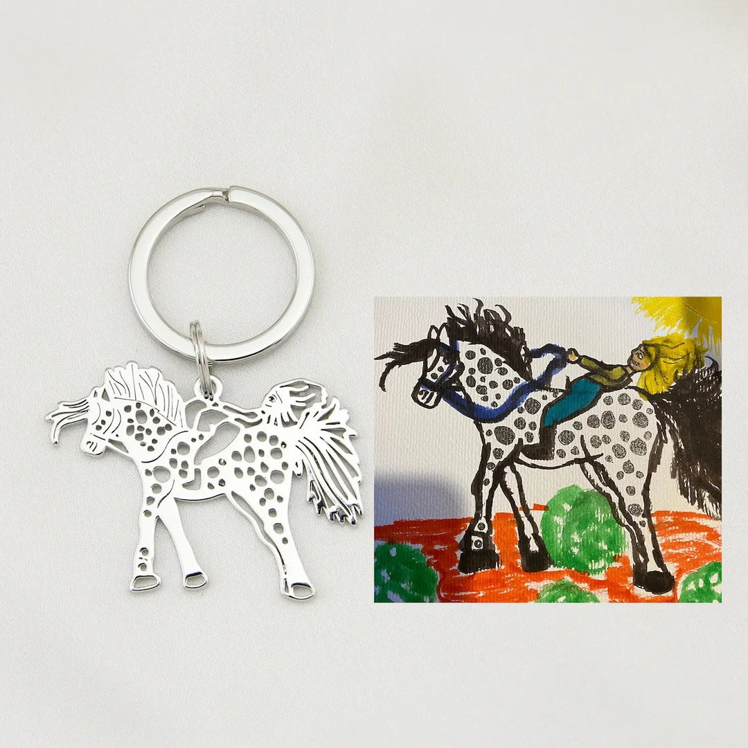 Porte Clé Dessin Personnalisé Or rosé