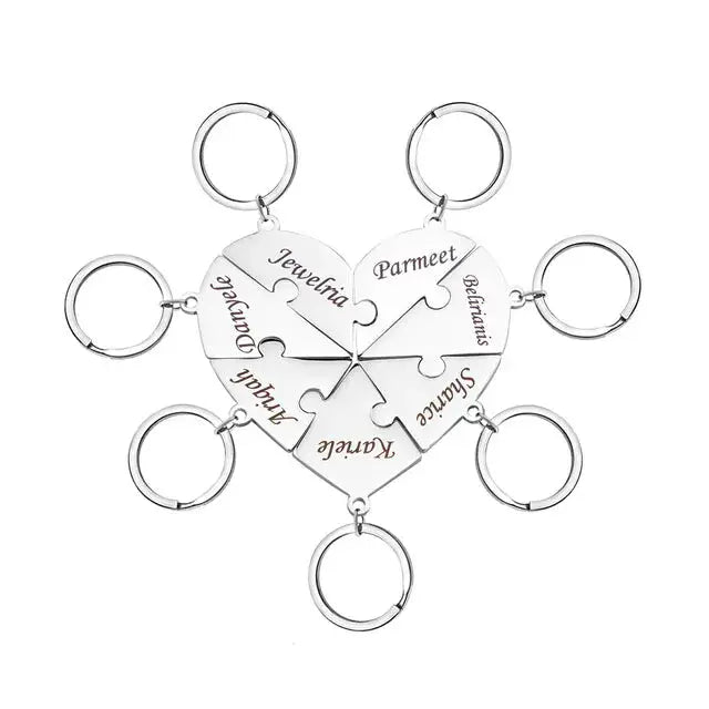 Porte Clé Famille Personnalisable Argent