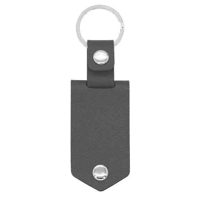 Porte Clé Personnalisé Cuir Gris Foncé