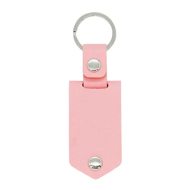 Porte Clé Personnalisé Cuir Rose