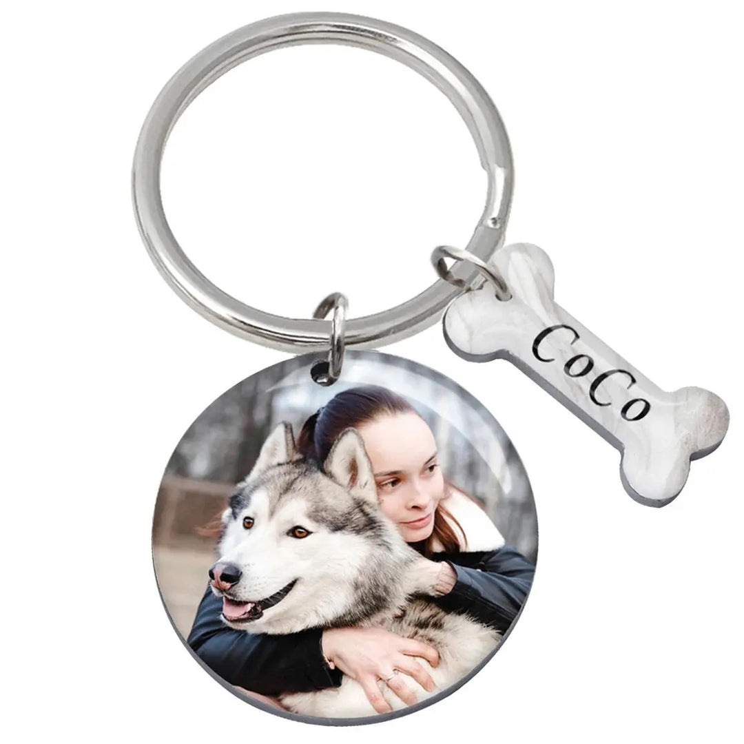 Porte Clé Personnalisé Photo et Texte Photo uniquement