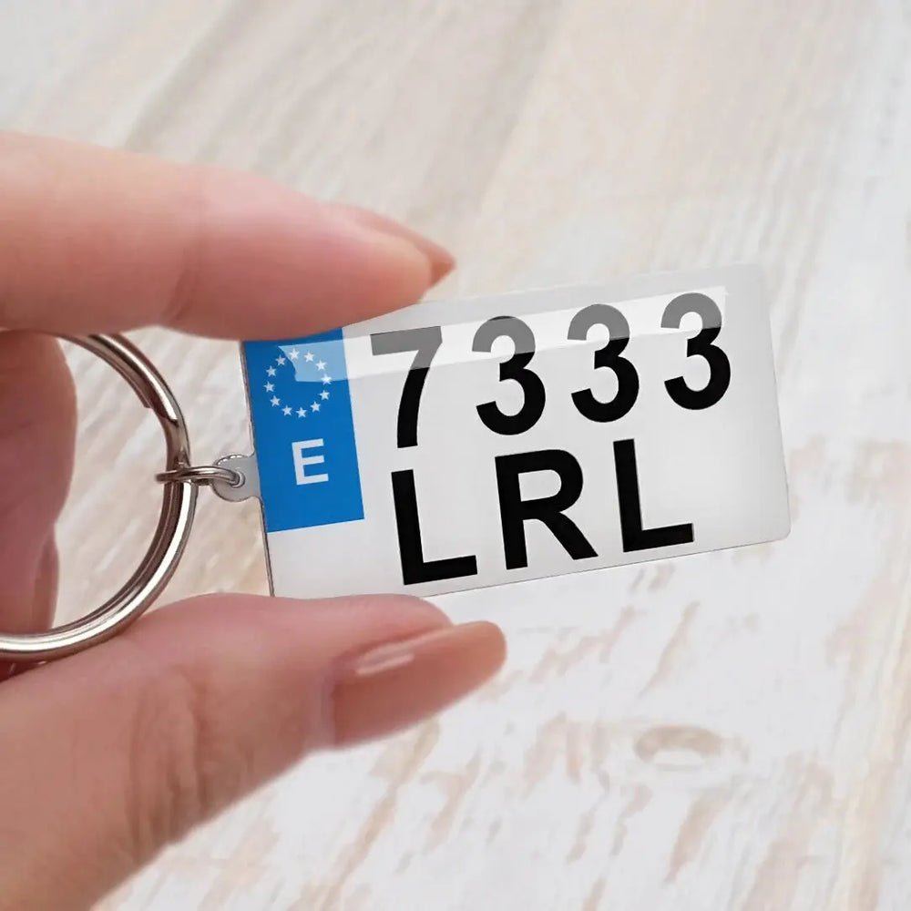 Porte Clé Plaque Immatriculation Personnalisé Moto