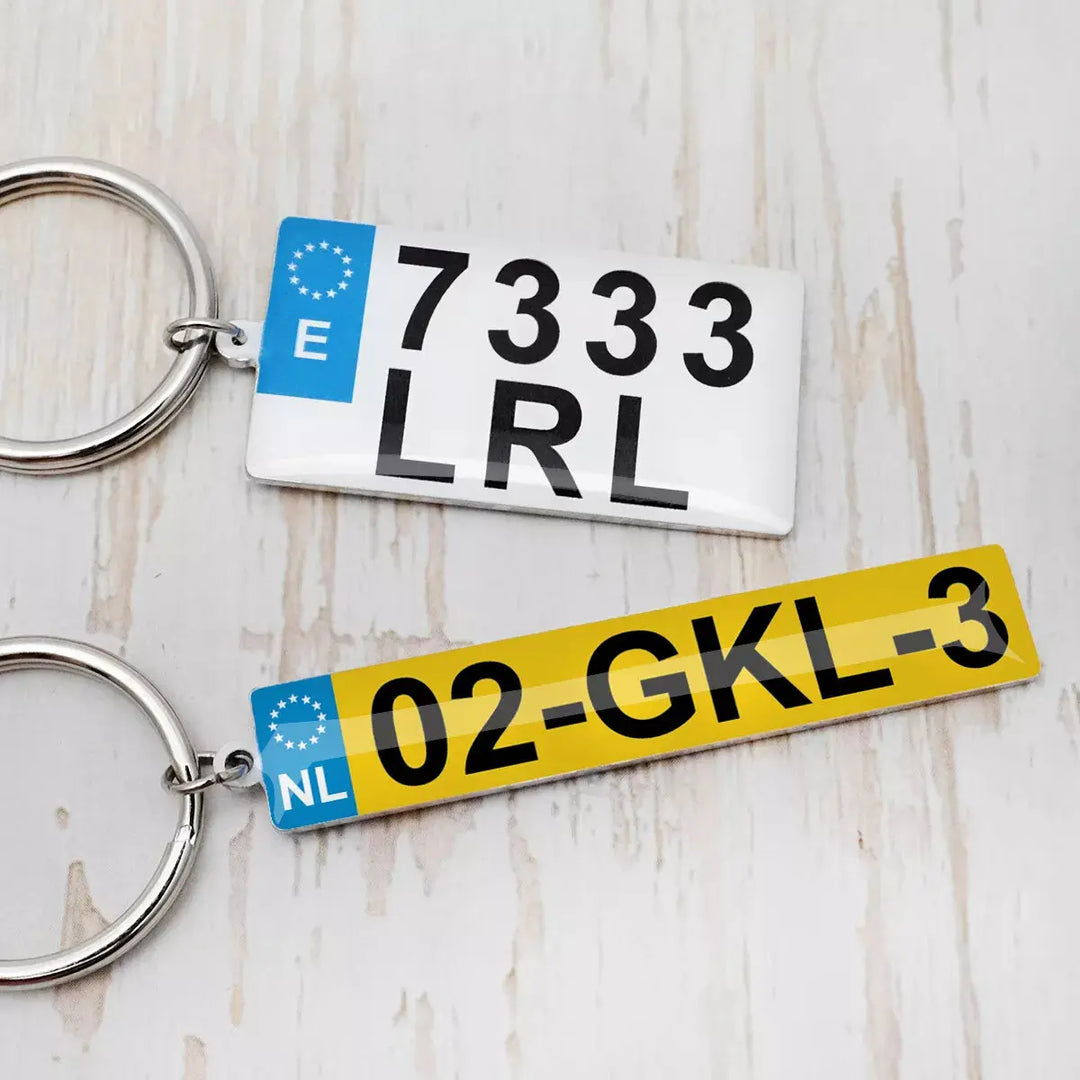Porte Clé Plaque Immatriculation Personnalisé