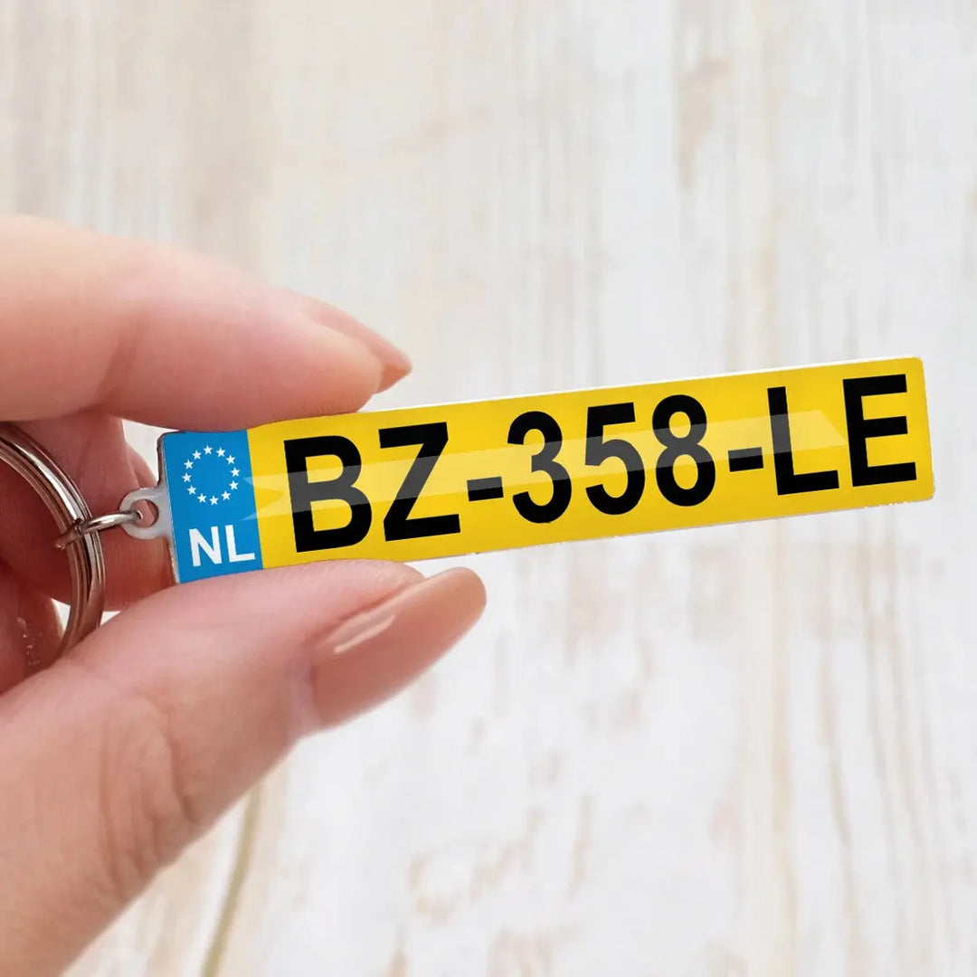 Porte Clé Plaque Immatriculation Personnalisé Voiture