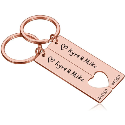 Porte-clés Couple - Or rosé