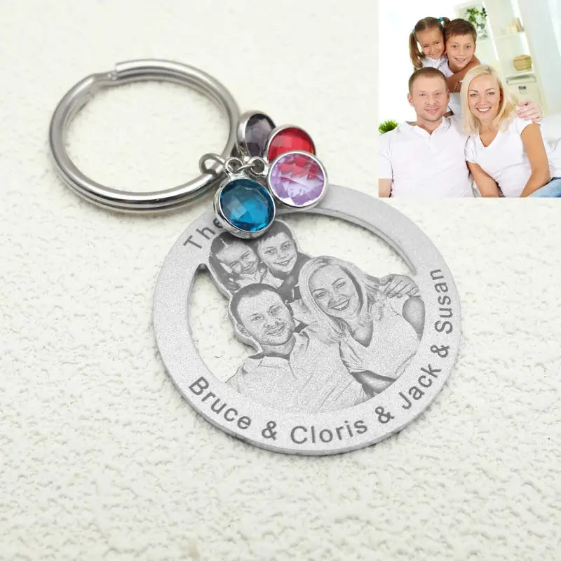 Porte Clés Photo Personnalisé Noir et blanc
