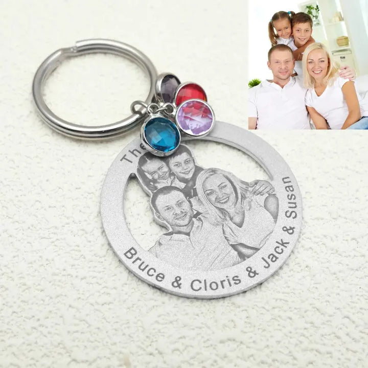 Porte Clés Photo Personnalisé Noir et blanc