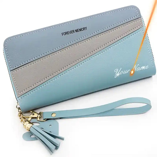 Porte-Monnaie Personnalisé Prénom - Bleu