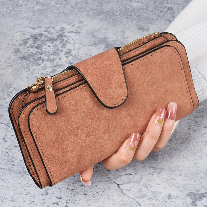 Portefeuille Cuir Femme Personnalisé Marron
