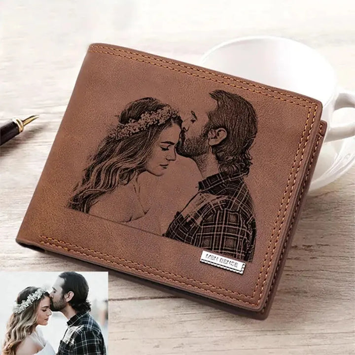 Portefeuille Cuir Personnalisé Photo