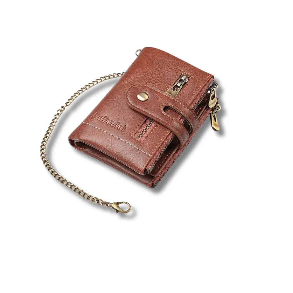 Portefeuille Gravé Homme Marron