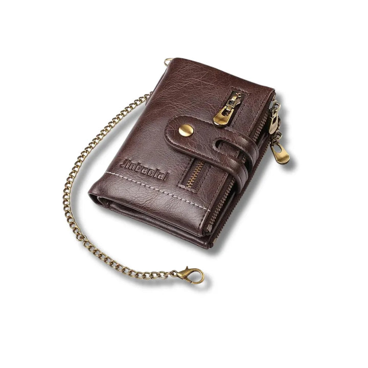 Portefeuille Gravé Homme Café