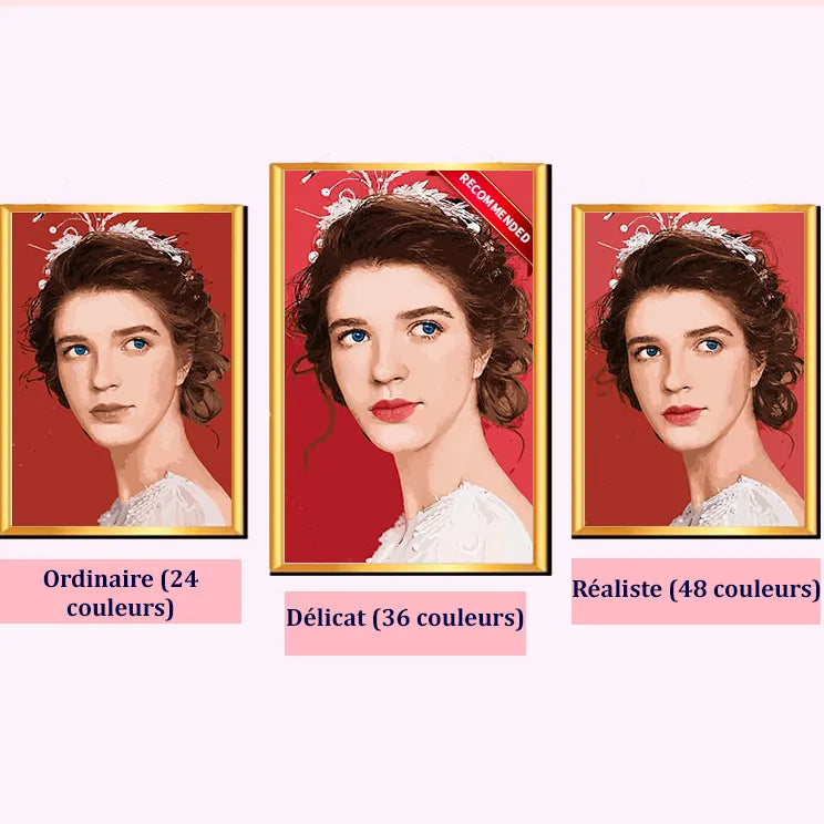 Peinture par Numéros Personnalisée - 60x120cm / Réaliste 48 couleurs