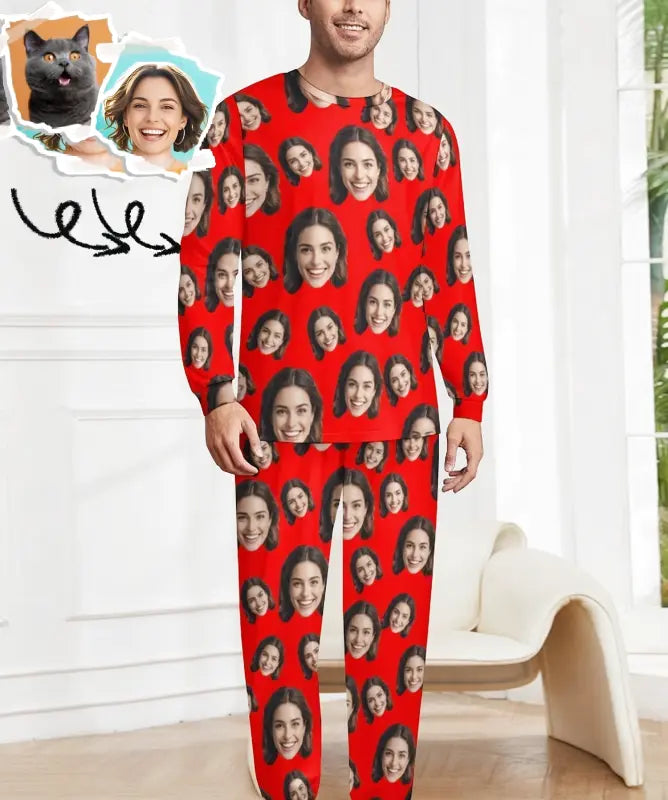 Pyjama Photo Personnalisé Rouge