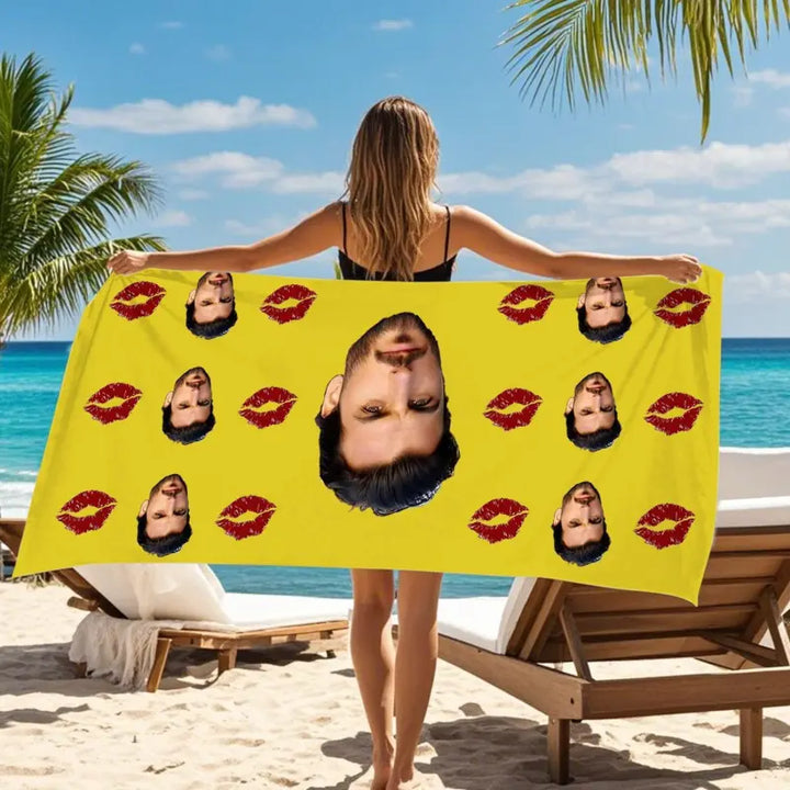 Serviette de Bain Personnalisée Photo