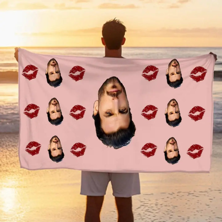 Serviette de Bain Personnalisée Photo