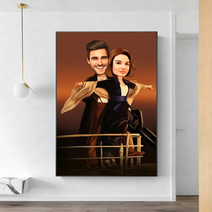 Tableau Couple Personnalisé - 60X90cm / Titanic