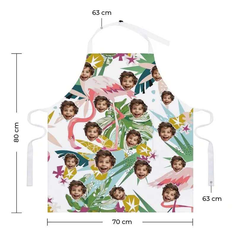 Tablier Personnalisé avec Photo Flamant rose