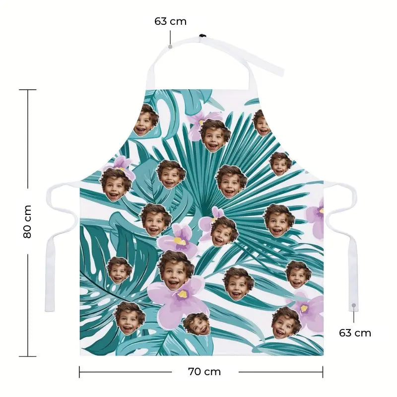 Tablier Personnalisé avec Photo Fleurs