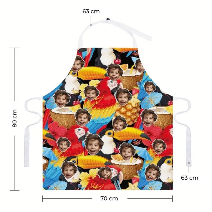 Tablier Personnalisé avec Photo Perroquet