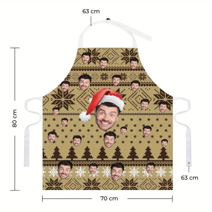 Tablier Personnalisé de Noël Beige