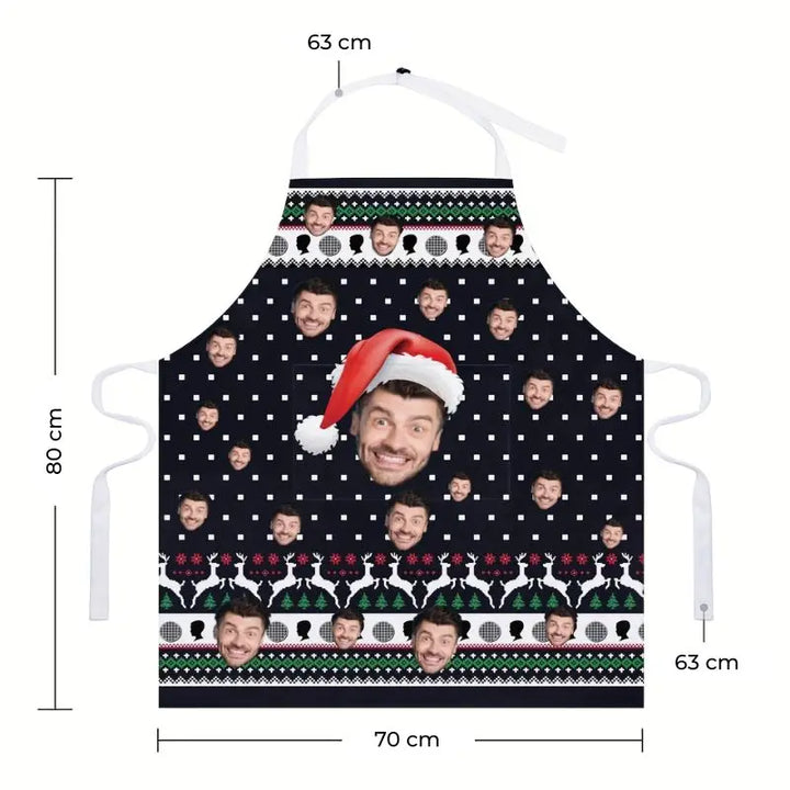 Tablier Personnalisé de Noël Noir