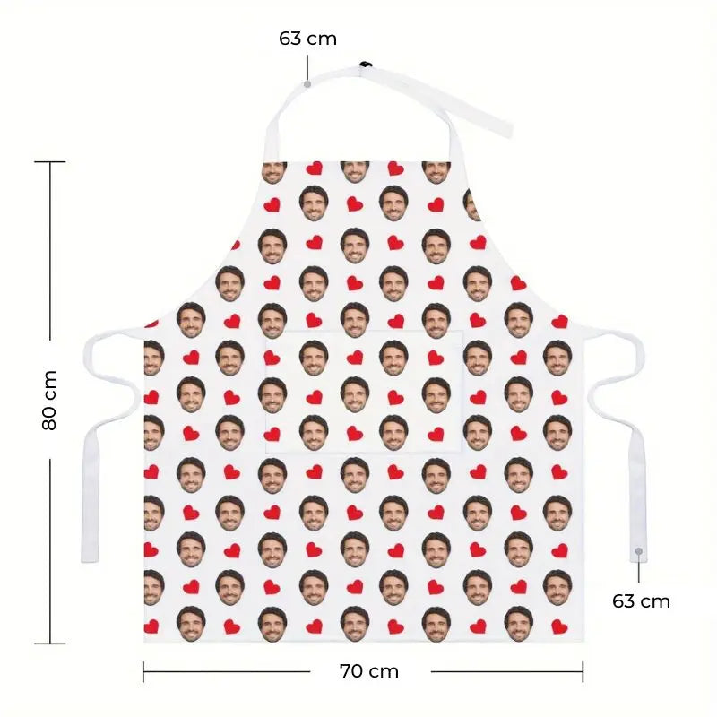 Tablier Personnalisé Visage Blanc