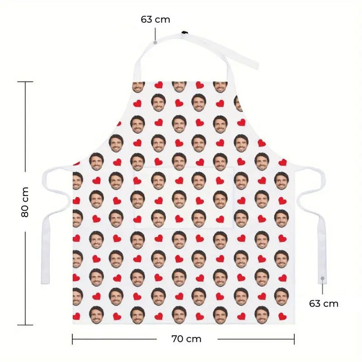 Tablier Personnalisé Visage Blanc