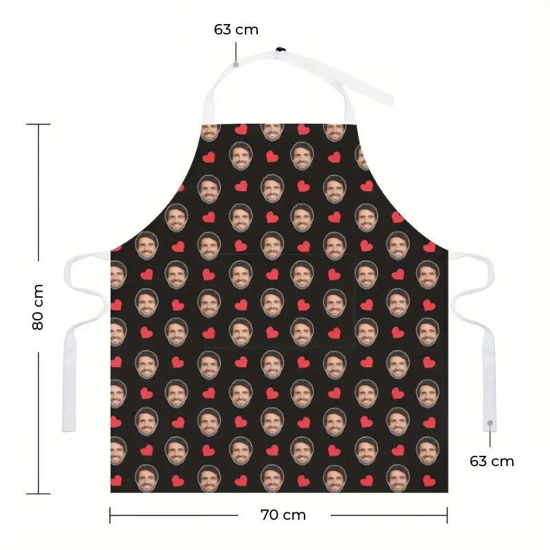 Tablier Personnalisé Visage Noir