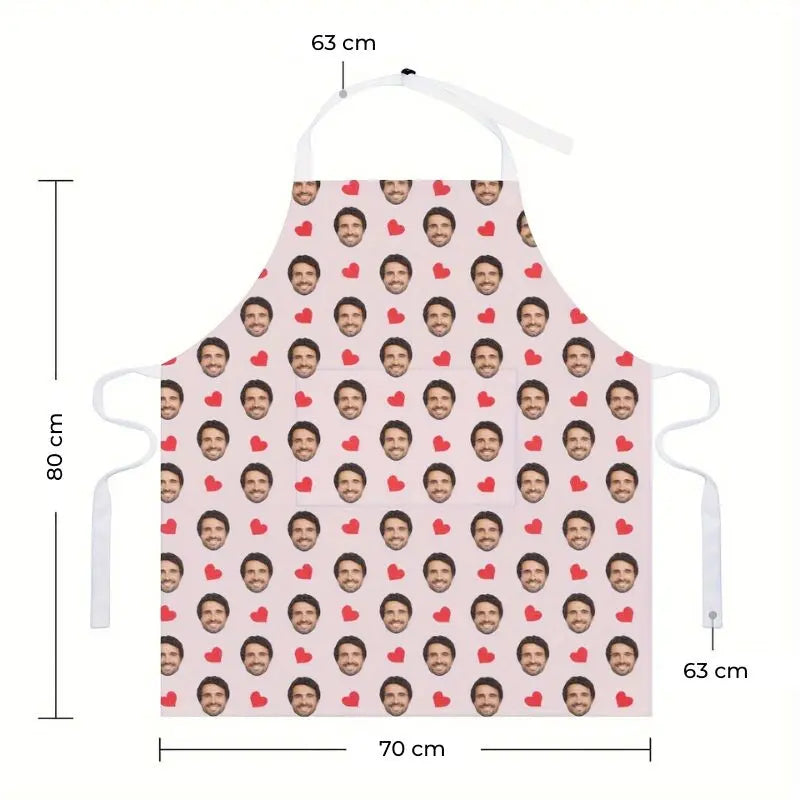 Tablier Personnalisé Visage Rose