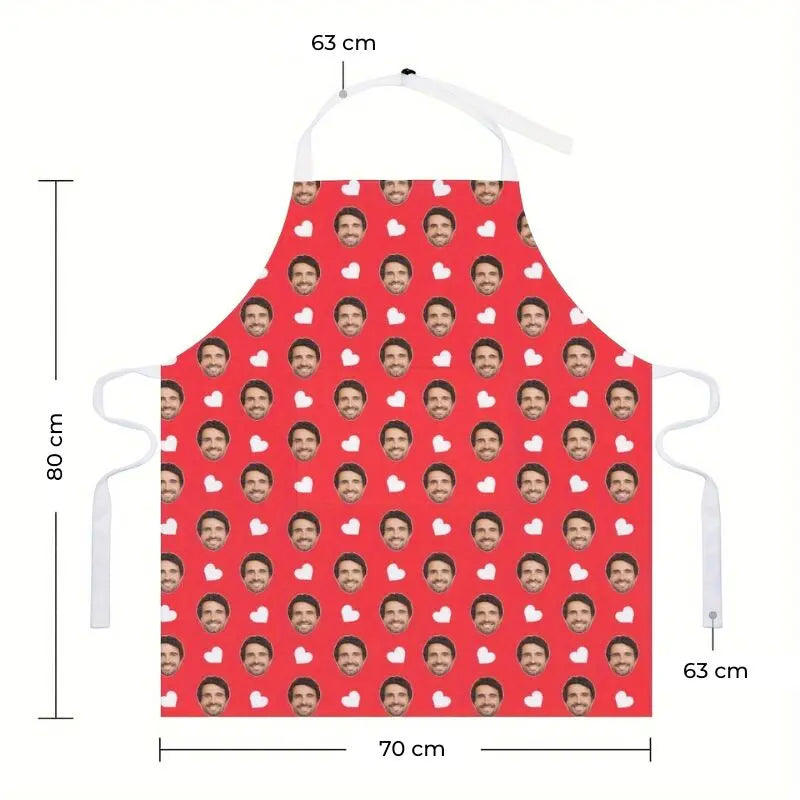 Tablier Personnalisé Visage Rouge
