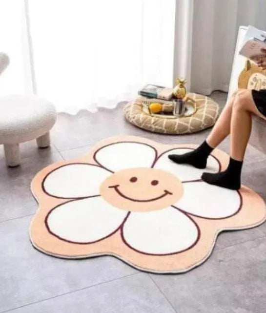 Tapis de Bain Fun Fleur rose