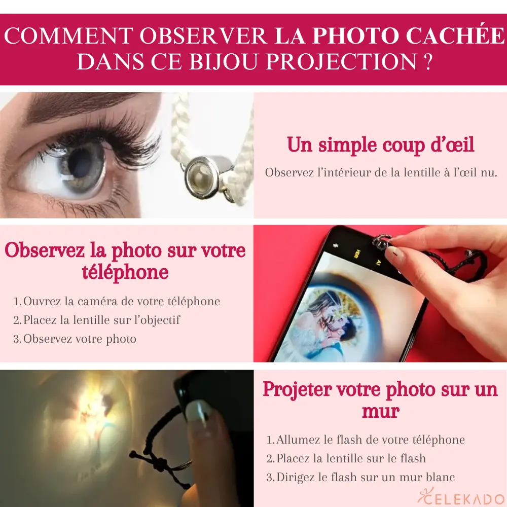 Collier avec Photo Projection